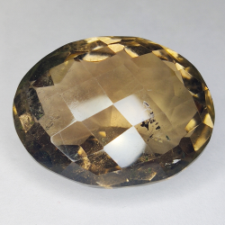 72.86ct Quartz Fumé coupe ovale 30.5x23.5mm