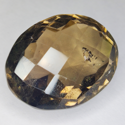 72.86ct Quartz Fumé coupe ovale 30.5x23.5mm