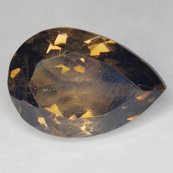 37.45ct Quarzo Fumé taglio pera 24x16mm