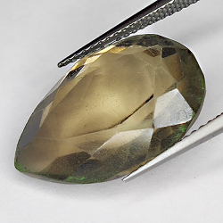 11.52ct Quartz Fumé coupe poire 19x12mm