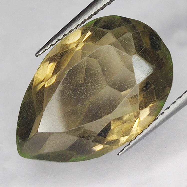 11.52ct Quartz Fumé coupe poire 19x12mm