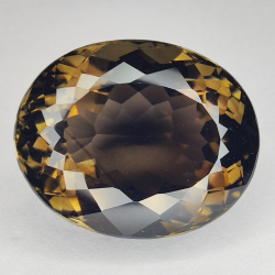 38.64ct Quarzo Fumé taglio ovale 24.0x19.6mm