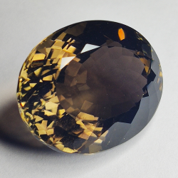 38.64ct Smoky Quartz oval cut 24.0x19.6mm