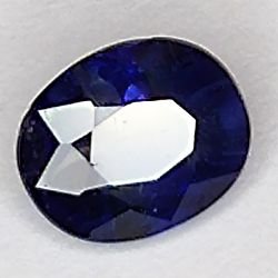 0.94ct Blauer Saphir ovalschliff 6x4mm