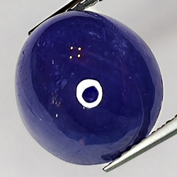 10.35ct Blue Sapphire cabochon oval 12x11mm