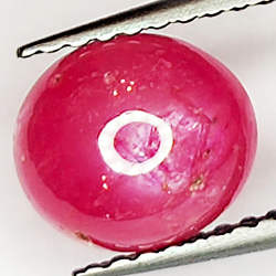 1.97ct Ruby Star cabochon oval 7.6x6.7mm