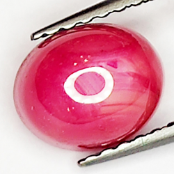 2.35ct Ruby Star cabochon oval 7.3x6.0mm