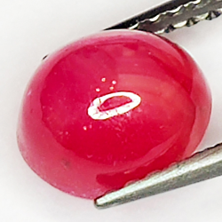 2.35ct Ruby Star cabochon oval 7.3x6.0mm