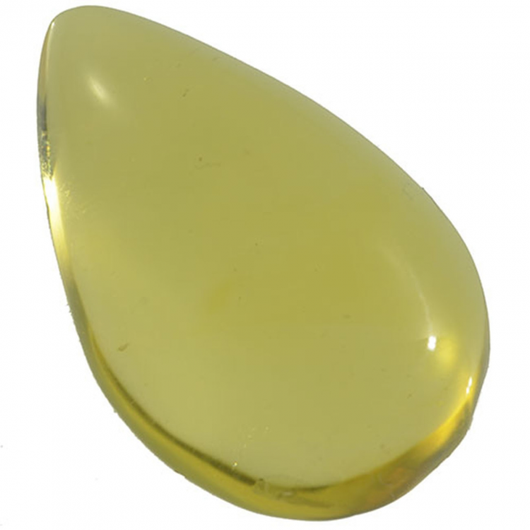 4.99ct Amber pear cabochon 21x14mm