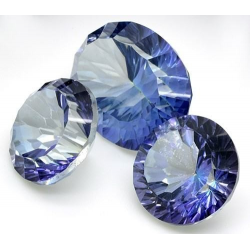 3 Mystic Blue Quartz - 37.80 ct. total