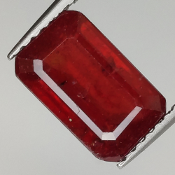 Emerald cut ruby 3.10ct