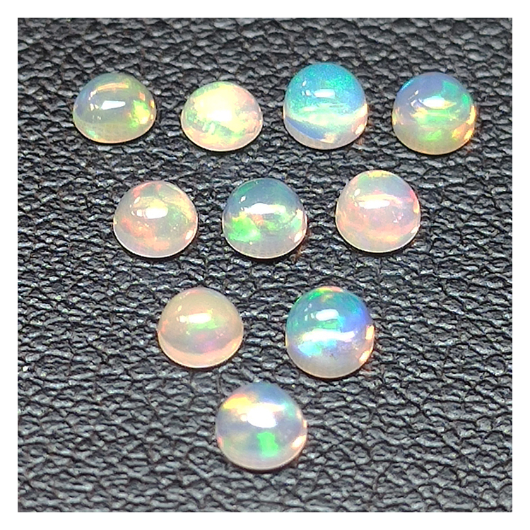 Cabochon opale coupé rond 3.0-6.0mm