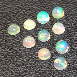 Cabochon opale coupé rond 3.0-6.0mm