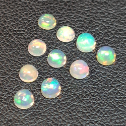 Cabochon opale coupé rond 3.0-6.0mm