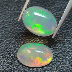 Calibrated oval cabochon cut opal