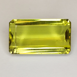 Cuarzo limón talla esmeralda 26.74ct -14x14mm