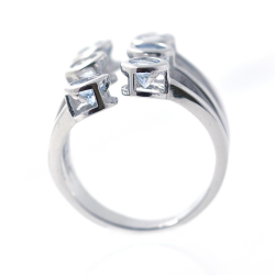 Bague en argent 925 avec différentes pierres précieuses