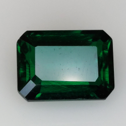 4.41ct Hydrothermal emerald emerald cut 11.12x8.19mm