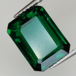 4.41ct Hydrothermal emerald emerald cut 11.12x8.19mm