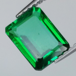 1.31ct Hydrothermal emerald emerald cut 7.84x5.93mm