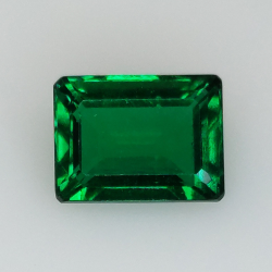 1,62 ct Émeraude hydrothermale taille émeraude 8,03x6,09 mm