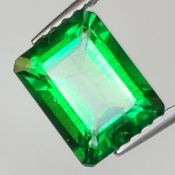 1,44 ct Émeraude hydrothermale taille émeraude 8,01x6,12 mm