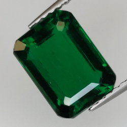 2,64 ct Émeraude hydrothermale taille émeraude 9,44x6,92 mm