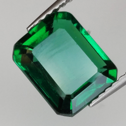 2,42ct Émeraude hydrothermale taille émeraude 8,95x7,33mm