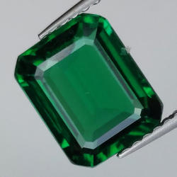 2.42ct Hydrothermal emerald emerald cut 8.95x7.33mm