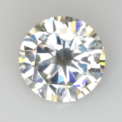 4.10ct Moissanita talla redonda 10.87x10.83mm