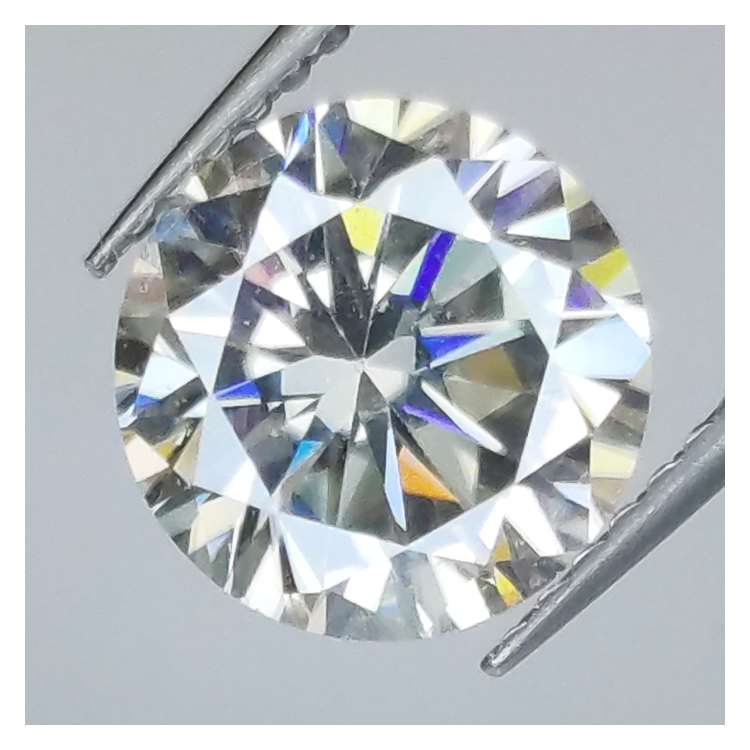 2.10ct Moissanita talla redonda 8.42x8.46mm