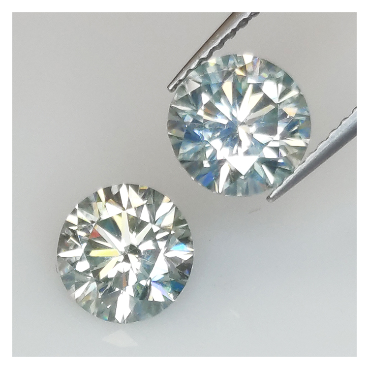 Taglio rotondo di Moissanite da 3,27 ct, 7,65x7,70 mm