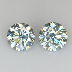 4,10 ct Moissanit Rundschliff 8,20 x 8,20 mm