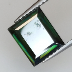 2.41ct Princess Cut Green Moissanite 9.17x7.46mm