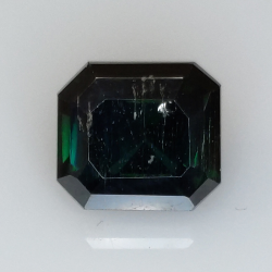 Grüner Moissanit im Smaragdschliff von 2,98 ct, 8,48 x 7,66 mm