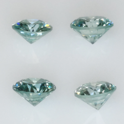 Taglio rotondo di Moissanite verde da 1,68 ct, circa 5 mm