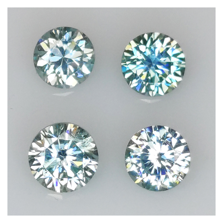 1.68ct Green Moissanite round cut Approx 5mm