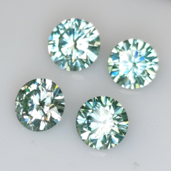 7,14 ct grüner Moissanit im Rundschliff 8 mm