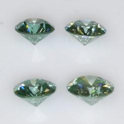 7,14 ct grüner Moissanit im Rundschliff 8 mm