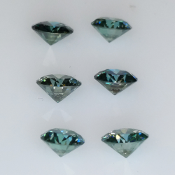 Taglio rotondo di Moissanite verde da 1,92 ct, 5-5,5 mm