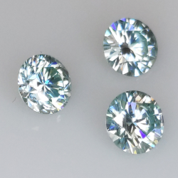 2.07ct Green Moissanite round cut 6mm