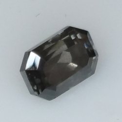 1,44 ct grauer Moissanit im Smaragdschliff, 7,16 x 4,67 mm