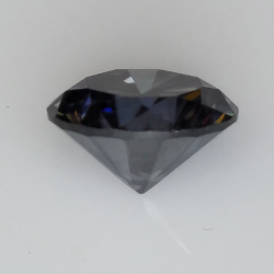 4,70 ct grauer Moissanit im Rundschliff 10,90 x 6,67 mm