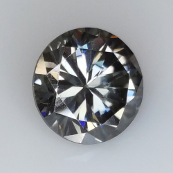 3.63ct Moissanita Gris talla redonda 10.00x6.18mm