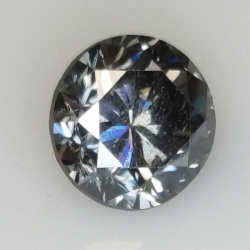 2,02ct Moissanita Gris talla redonda 10.00x6.18mm