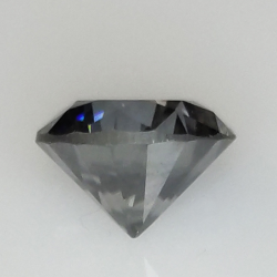 2,02ct grauer Moissanit im Rundschliff 10,00 x 6,18 mm