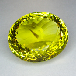 Oval cut lemon quartz 51.48ct