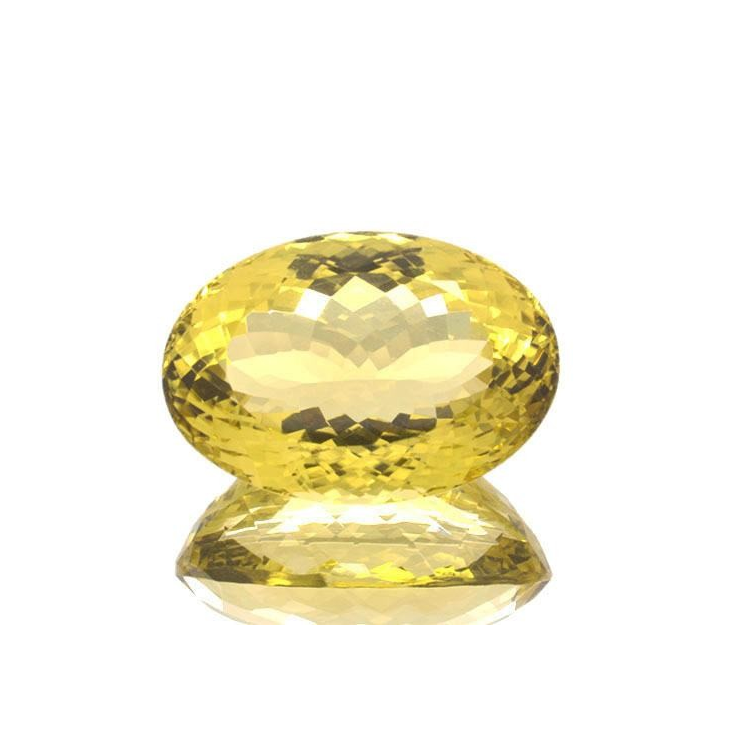 42,86 ct Zitronenquarz im Ovalschliff 26,6 x 18,6 mm