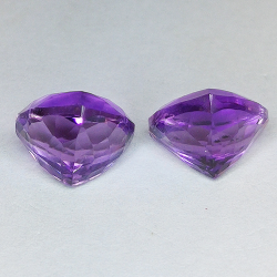 10.93ct Trilliant cut amethysts 12.00x12.00mm