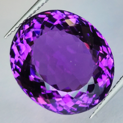 17.06ct Amethyst oval cut 7.48x15.13mm